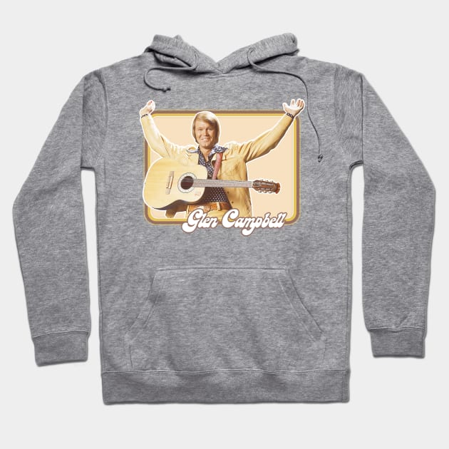 Glen Campbell // Retro 70s Style Fan Design Hoodie by DankFutura